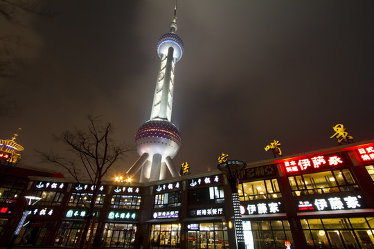 上海 陸家嘴 夜景 東方明珠
