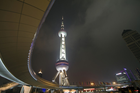 上海 陸家嘴 夜景 東方明珠