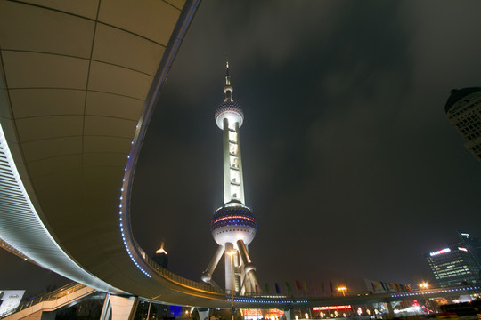 上海 陸家嘴 夜景 東方明珠