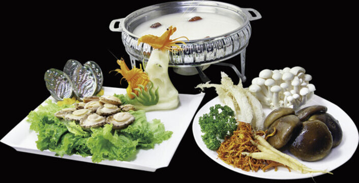 參湯灼野菌鮮鮑
