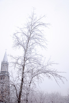 教堂雪景