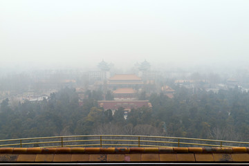 北京俯瞰 霧霾