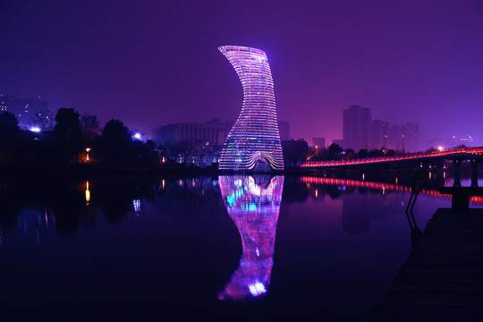 嘉興南湖夜景（超大高清攝影）