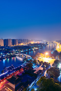 杭州古運(yùn)河夜景