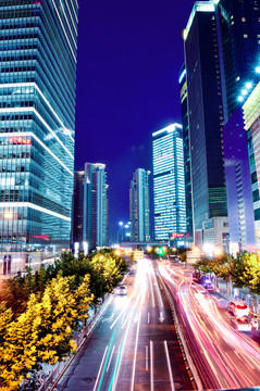 上海陸家嘴金融街夜景