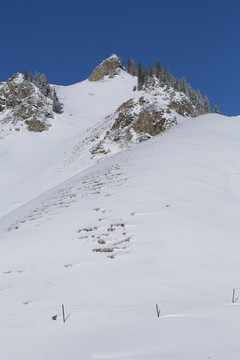 雪天山雪景