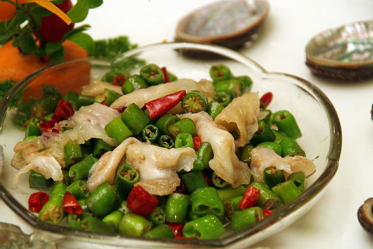 雙椒炒鮑魚仔