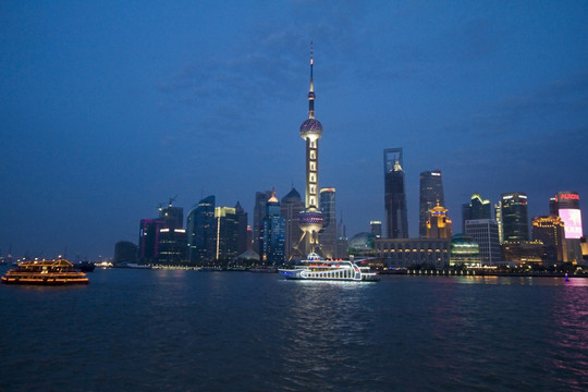 上海 外灘 夜景 浦江 游輪