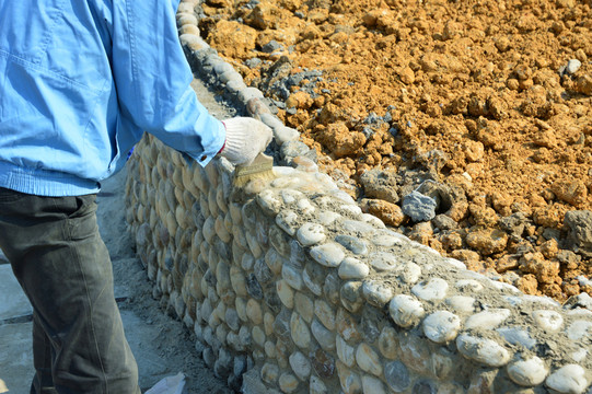 砌墻 建筑工人