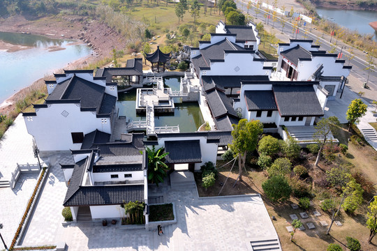 千島湖建筑俯拍