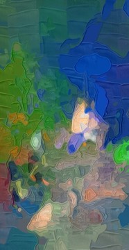 抽象畫 油畫 端景畫