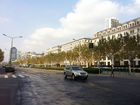 上海 浦東 都市街道 現(xiàn)代建筑