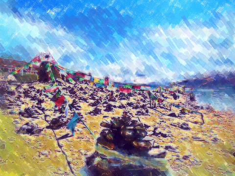 西藏高原納木錯
