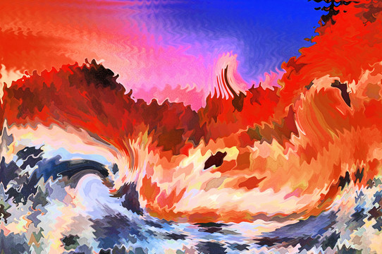 色彩 抽象 裝飾畫 油畫