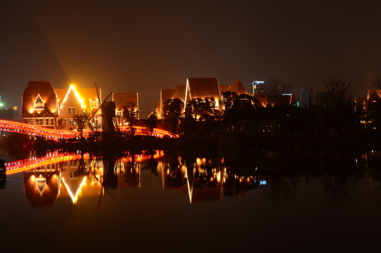 橋梁建筑夜景