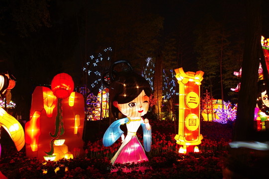 Q版三國(guó)人物彩燈
