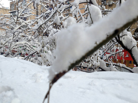 南京 城市雪景