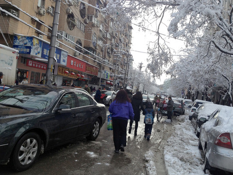 南京 城市雪景