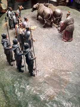 孫權(quán)紀(jì)念館 蠟像 雕塑 耕地