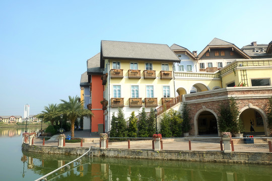 湖畔小鎮(zhèn)建筑