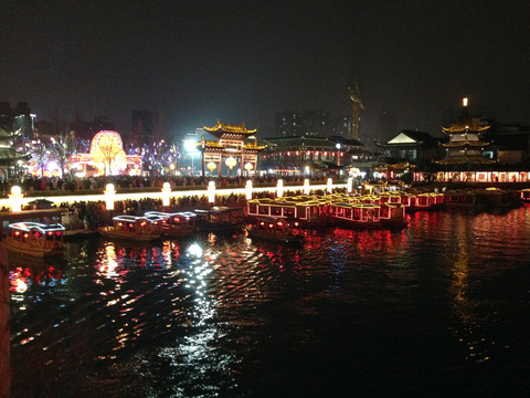 元宵節(jié) 燈會 秦淮河