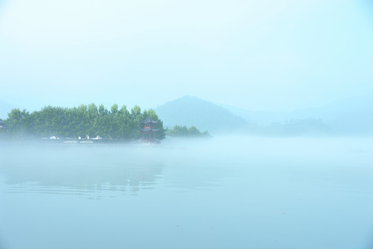 新安江 江景 江霧 下涯 清晨