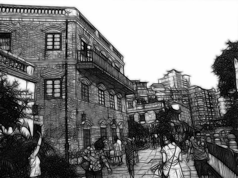 掃描風(fēng)景畫