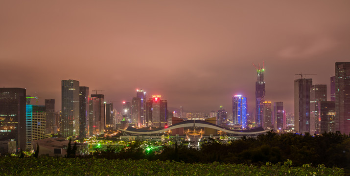 深圳蓮花山城區(qū)夜景