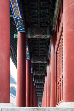 古建筑廊柱