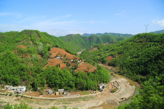 重渡溝伊河曲流