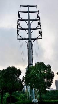 高壓線 電線桿