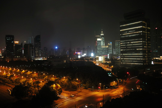 上海人民廣場(chǎng)夜景