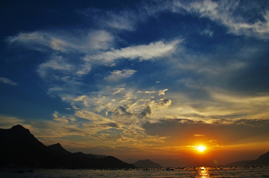 海上 日出 日落 大海 太陽(yáng)