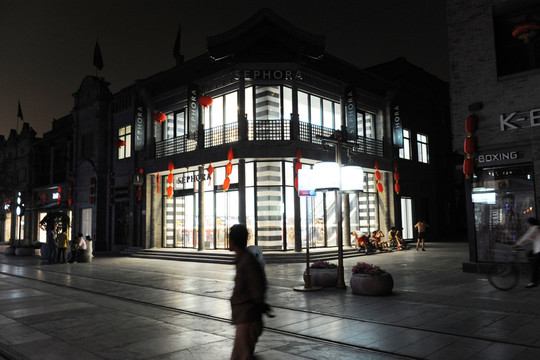 北京前門大街夜景