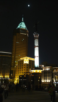 上海 外灘 夜景 浦江 建筑群