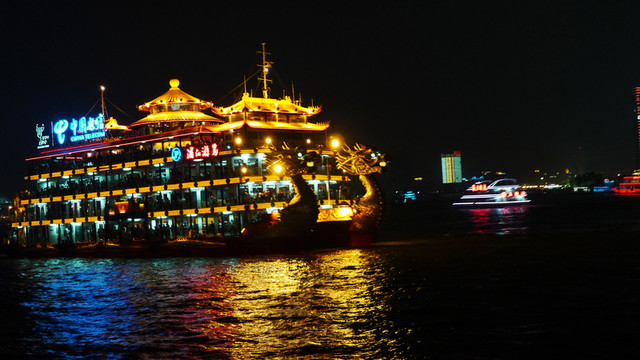 上海 外灘 夜景 浦江 游輪