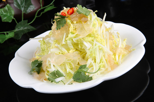 菜心拌蟄頭