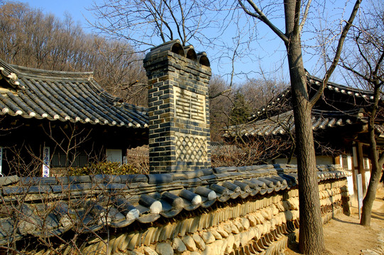 水原民俗村南部富家庭院
