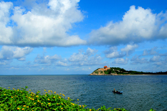藍(lán)色大海 珍珠灣 廣東海濱