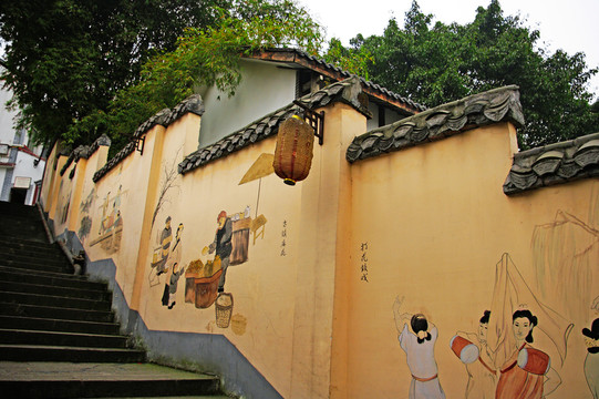 磁器口古鎮(zhèn)民俗墻