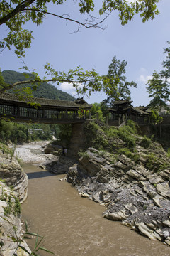 四川安縣姊妹橋與茶坪河