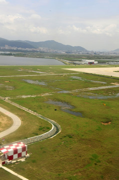 航拍深圳寶安機(jī)場