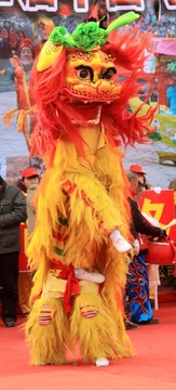 南獅直立表演