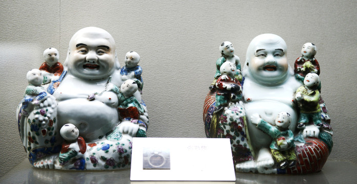 古代磁制彌勒佛飾品