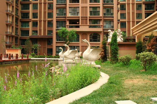 歐式建筑 小區(qū)一景