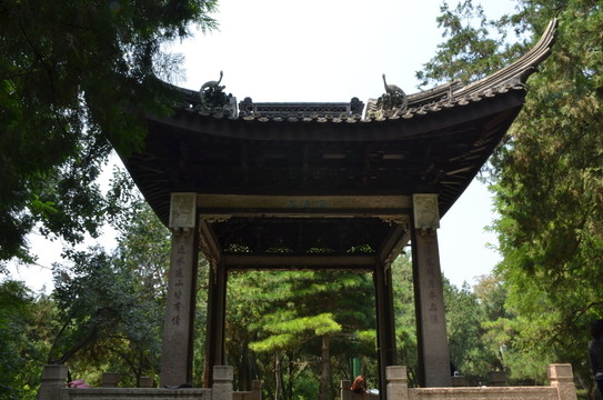 仰拍亭子圖片