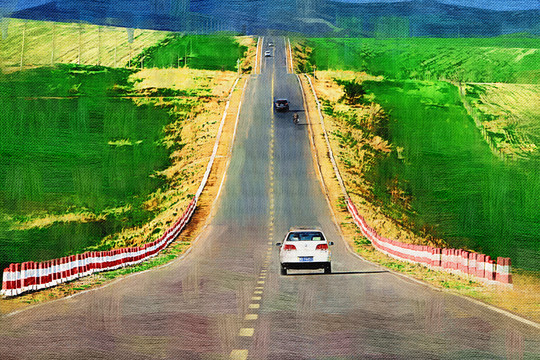 電腦油畫(huà) 原野之路