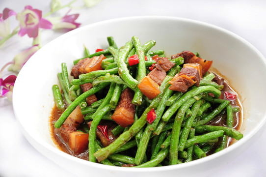 長豆角燒肉