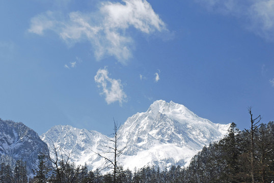 貢嘎雪峰遠眺