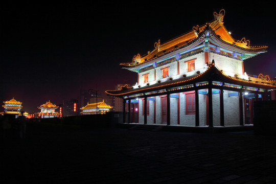 城墻上的建筑群